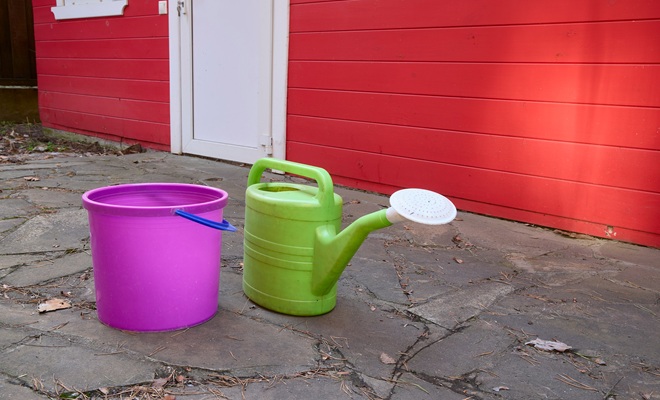 Cleaning bucket and watering can