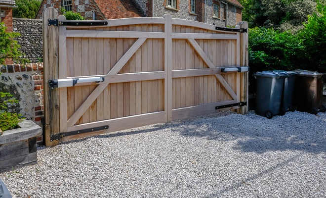Driveway gate wooden