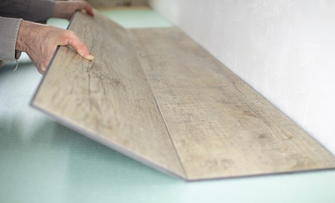 LVT being laid