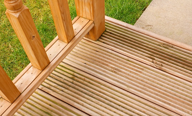 Corner of decking