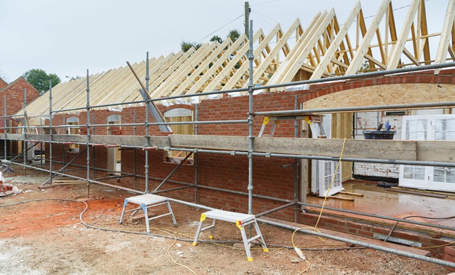 Long extension being contructed