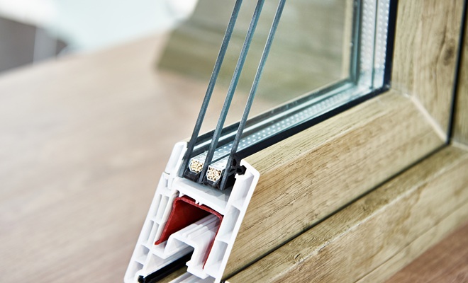 Triple glazed cross section