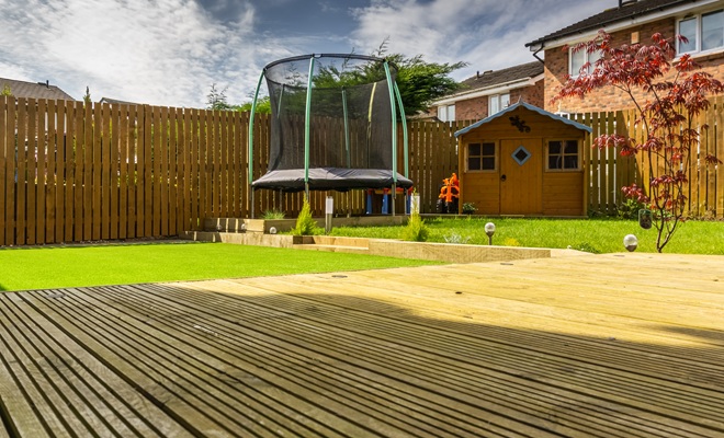Decking in garden