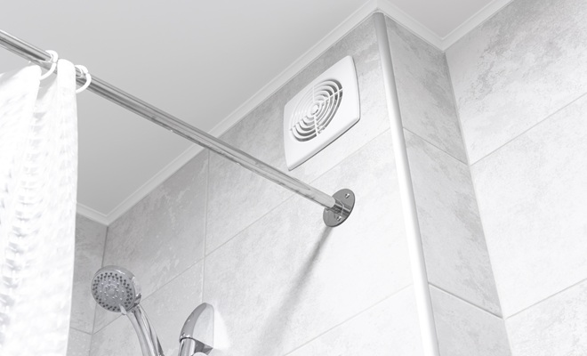 Shower and bathroom fan