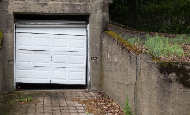 Broken garage door