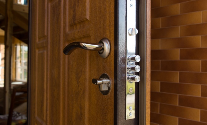 front door lock installation