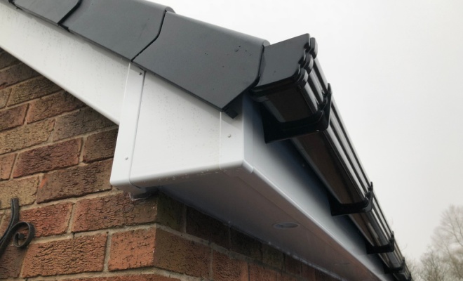 Gutters and pipework on the outside of a property