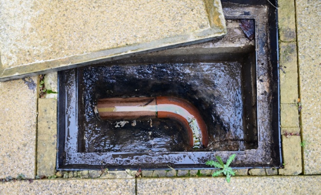 home drain in garden UK