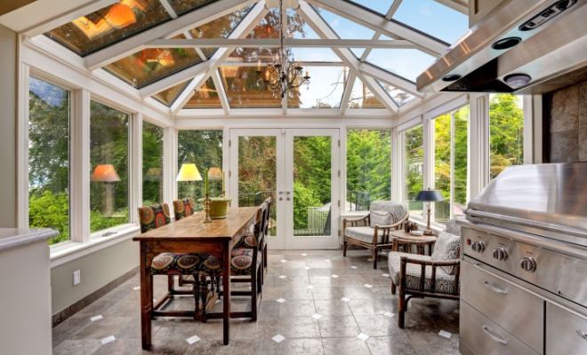 orangery viewed from inside