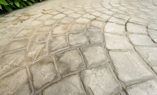 Decorative concrete patio