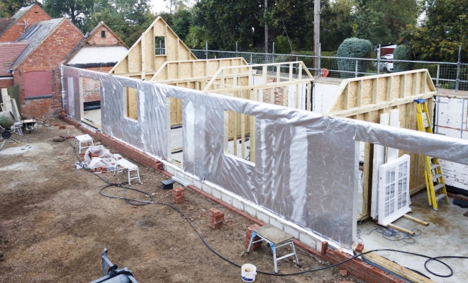 timber prefab seen from above
