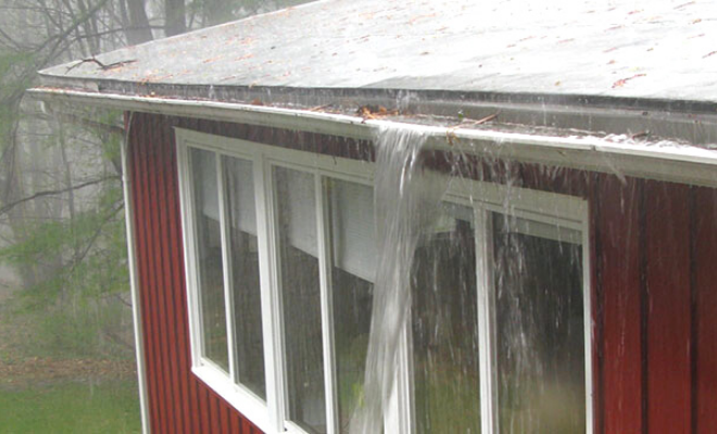 Overflowing gutters