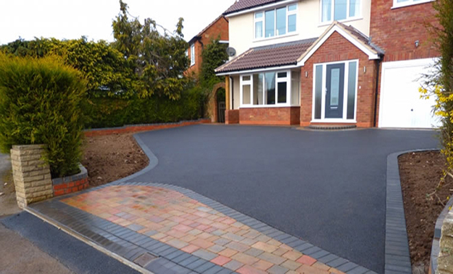 Smooth tarmac driveway