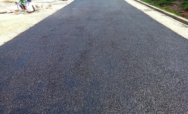 Cold tarmac driveway