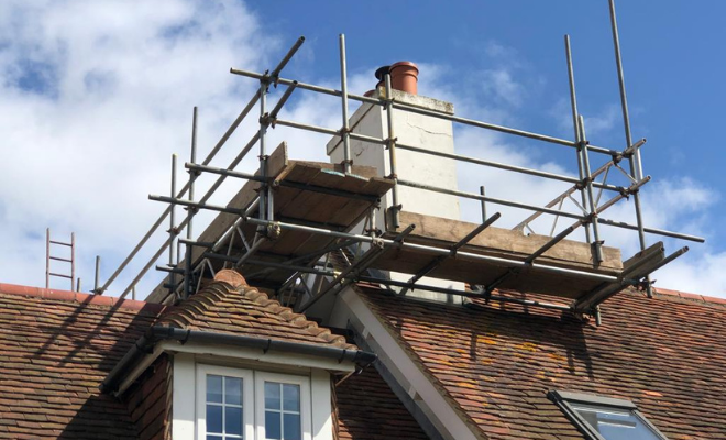 Repointing a chimney