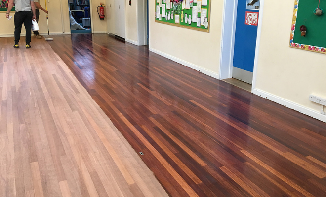 Wood floor restoration