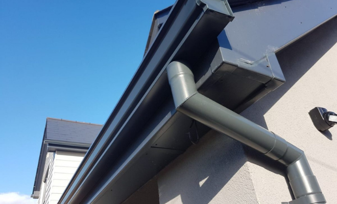 Gutters and pipework on the outside of a property