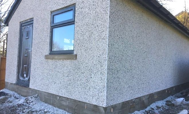 pebble dash on exterior walls