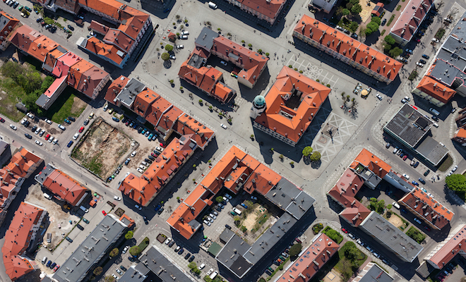 aerial view of neighbourhood