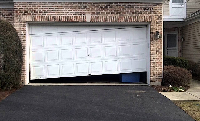 Broken garage door