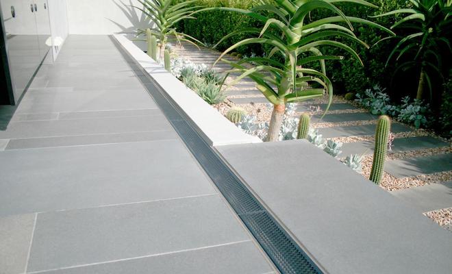 Grey patio drainage