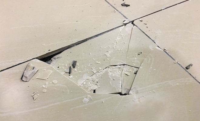 cracked floor