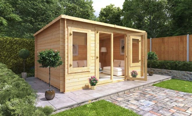 Garden room log cabin