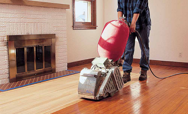 Sanding wood floor