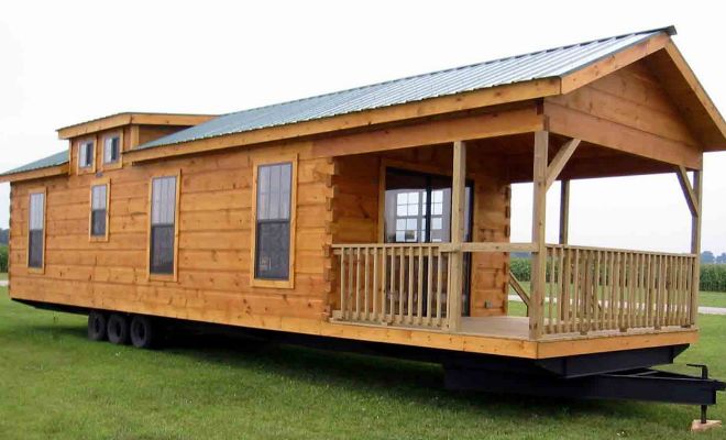 Mobile home log cabin