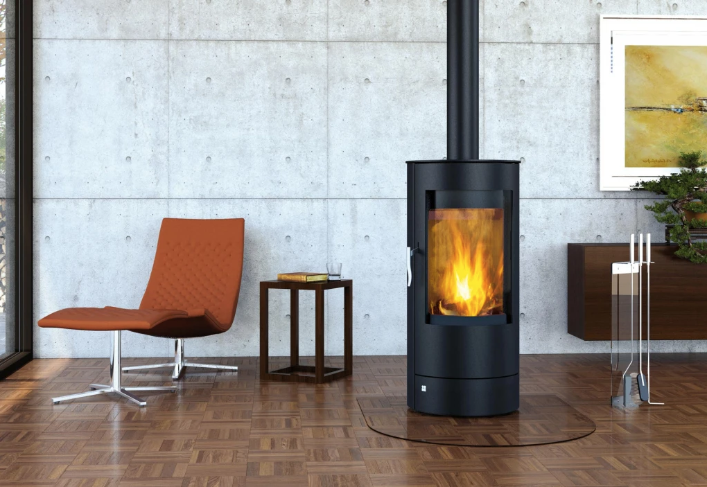 biomass boiler in a room