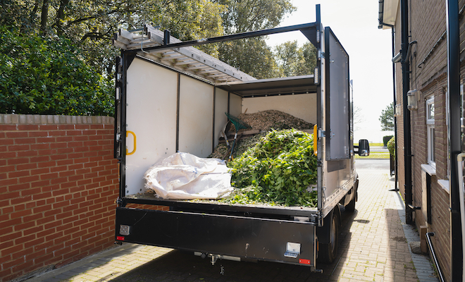 truck full of garden waste