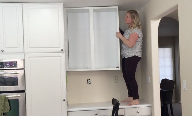 Removing kitchen cupboards