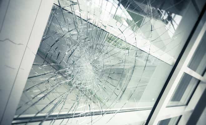 Smashed window