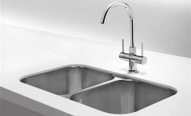 Double basin kitchen sink