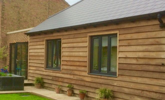 Timber featheredge cladding