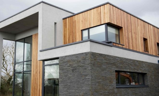 Red cedar wall cladding