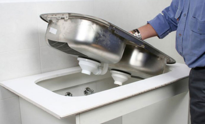 Removing a kitchen sink