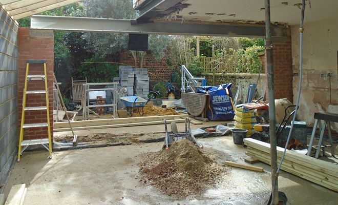 garage being built