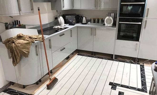 underfloor heating in kitchen