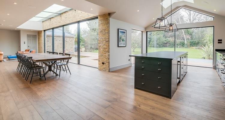 wood flooring in rear extension