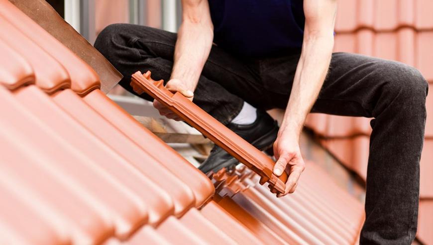 broken roof tiles