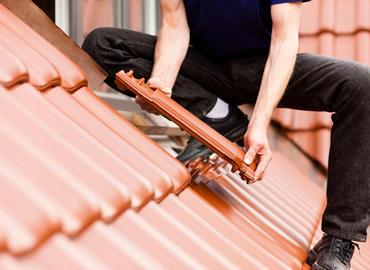 broken roof tiles