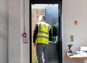 installation of a fire door