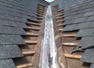 replace/repair roof valley